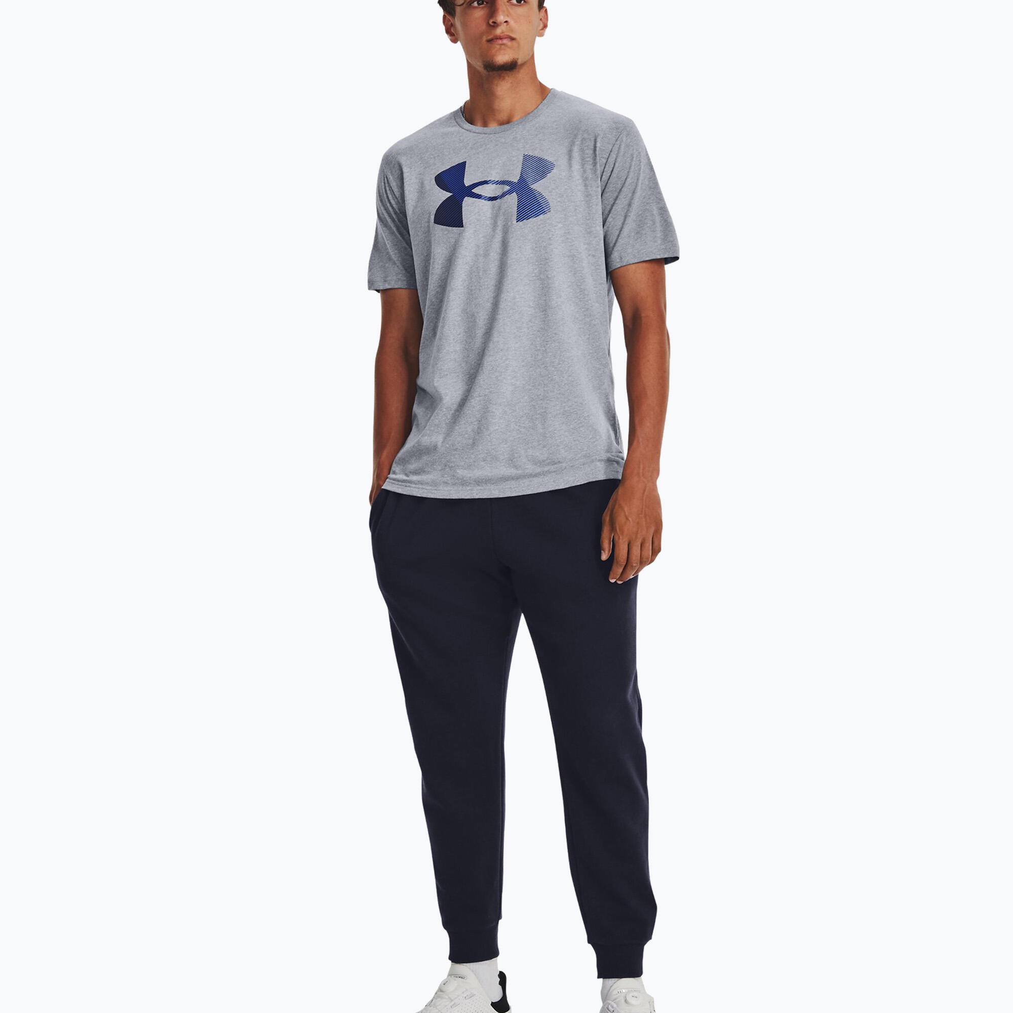 Heren T-shirt Under Armour Big Logo Fill steel 2/5