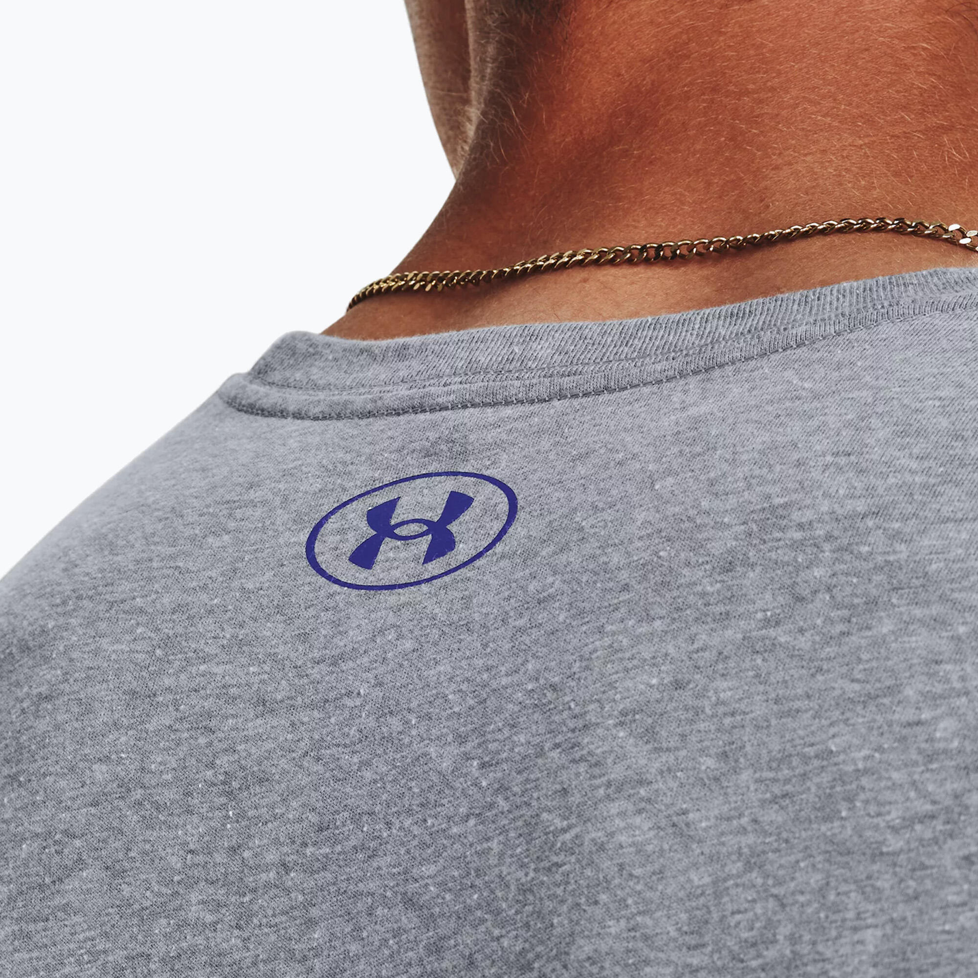 Heren T-shirt Under Armour Big Logo Fill steel 4/5