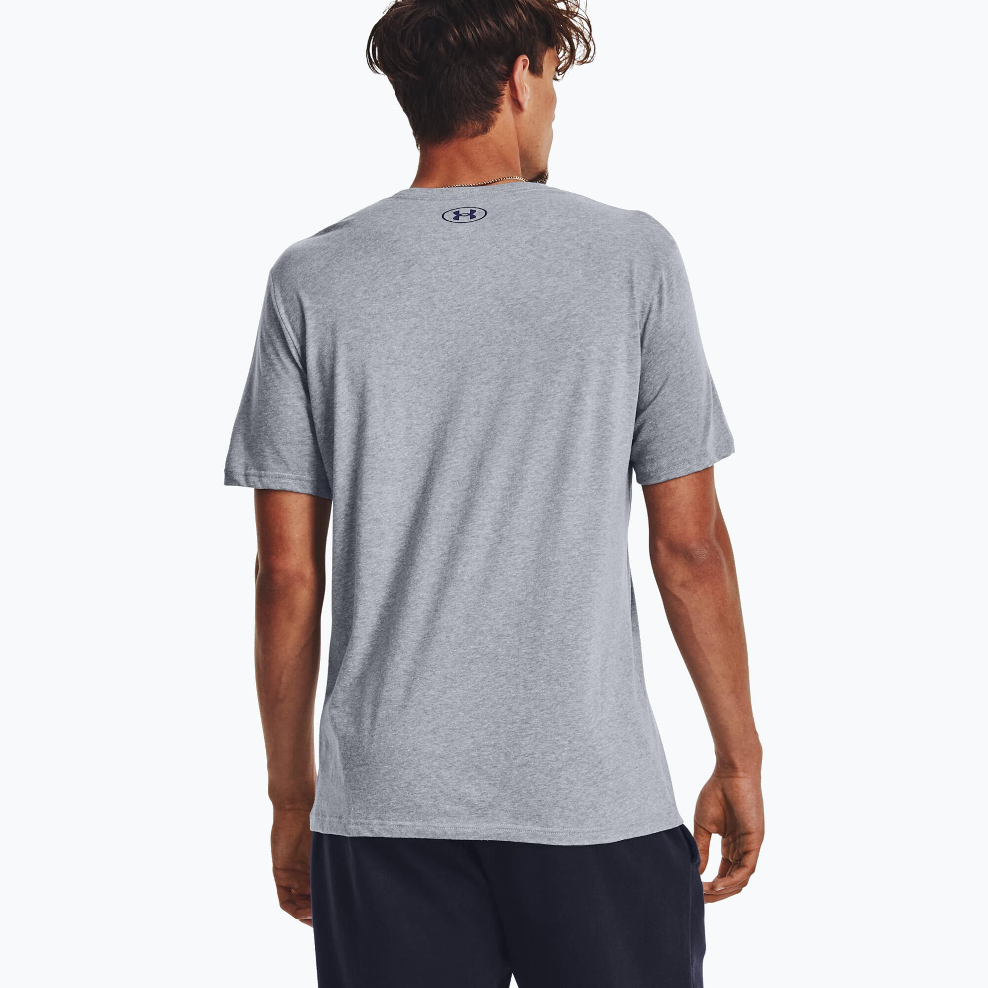 Heren T-shirt Under Armour Big Logo Fill steel 3/5