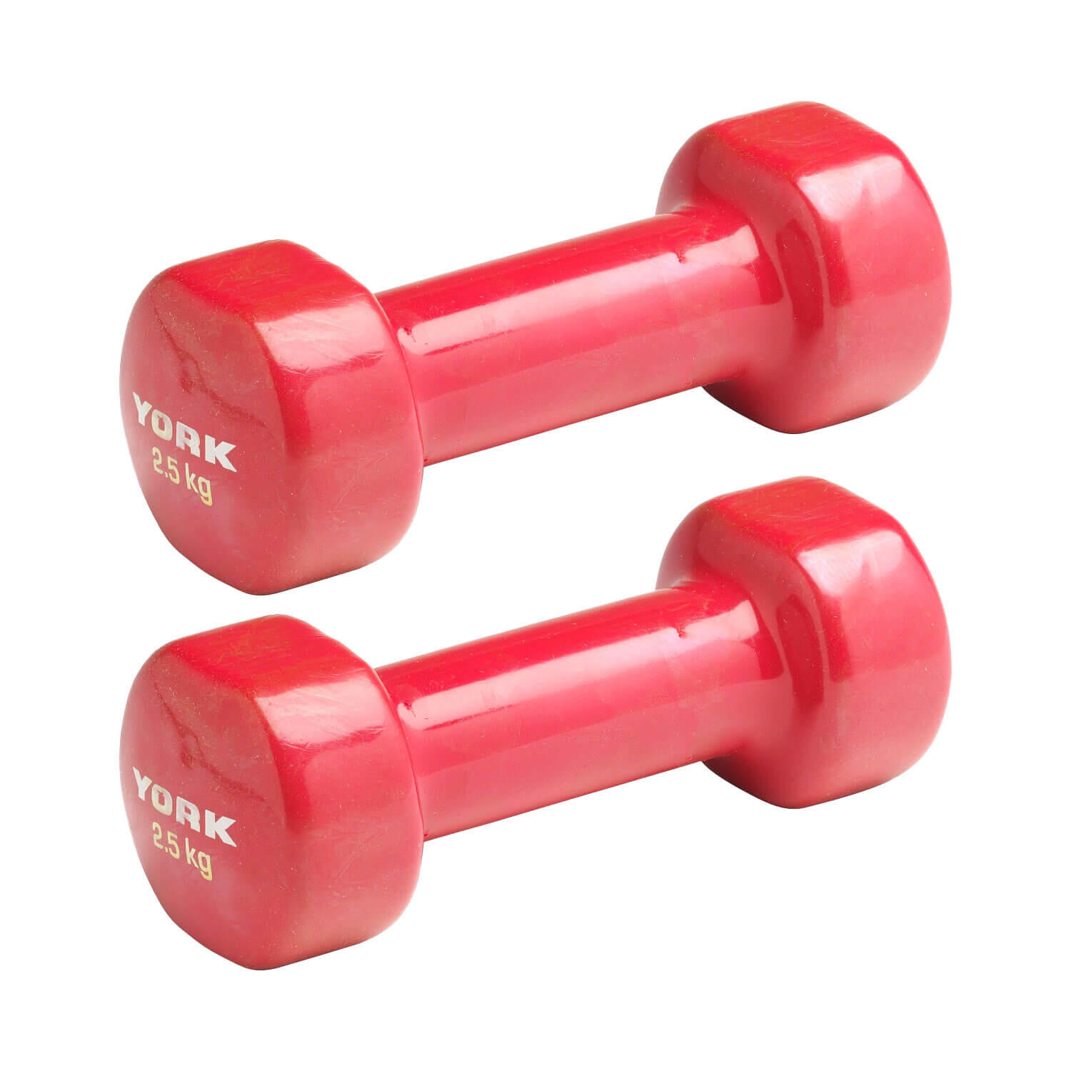 York Vinyl Dipped Dumbbells 2 x 2.5kg 2/3