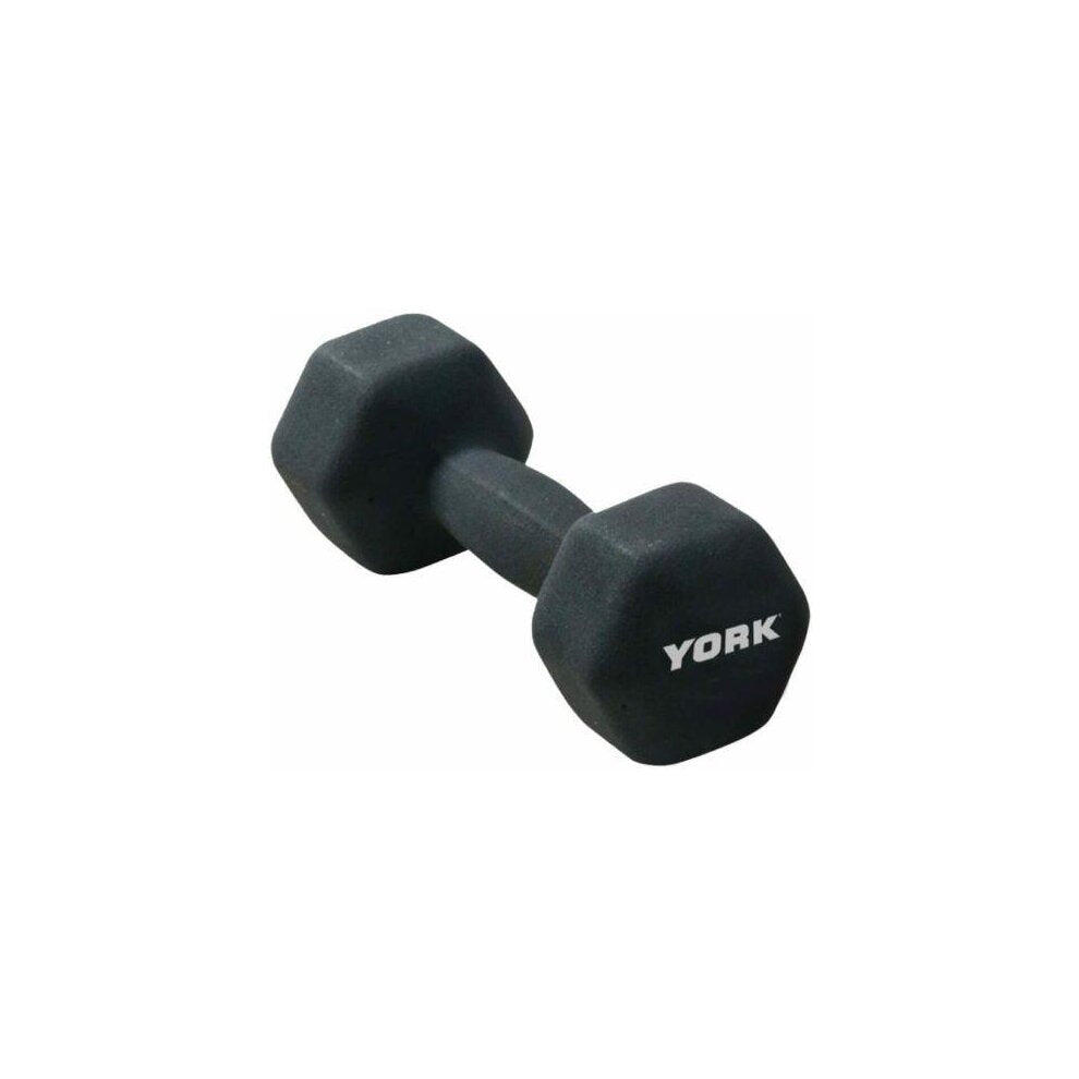 York Neoprene Hex Dumbbells 5kg Pair YORK Decathlon