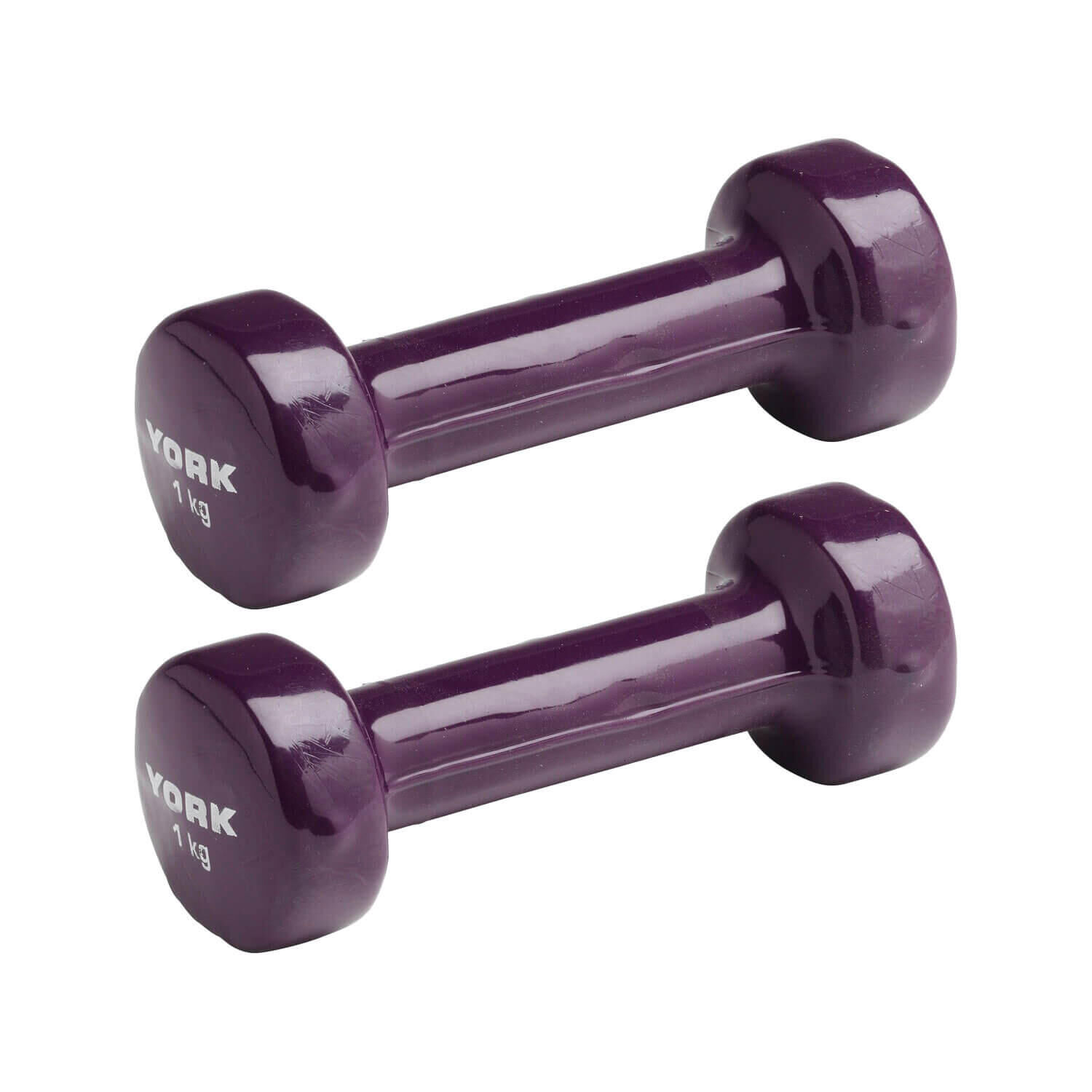 YORK York Vinyl Dipped Dumbbells 2 x 1kg