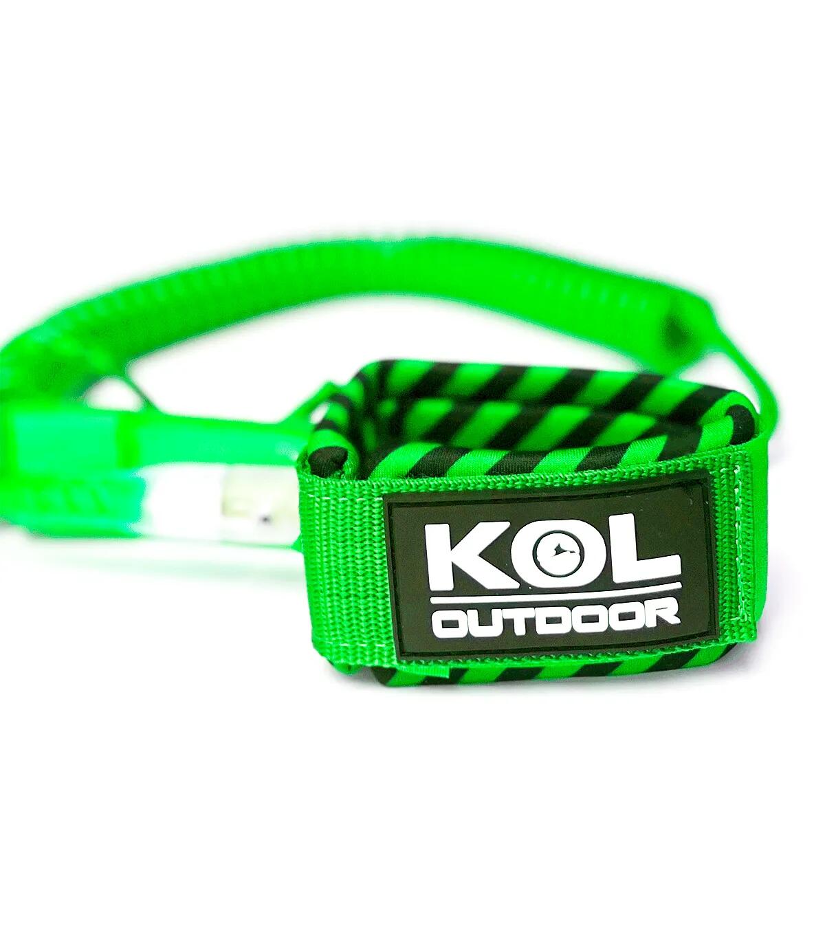 Leash SUP guinzaglio sicurezza 3m spiralato caviglia stand up paddle – Verde 3/3