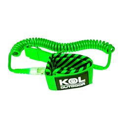 Leash ou sangle de sécurité pour planches de paddle surf. Vert