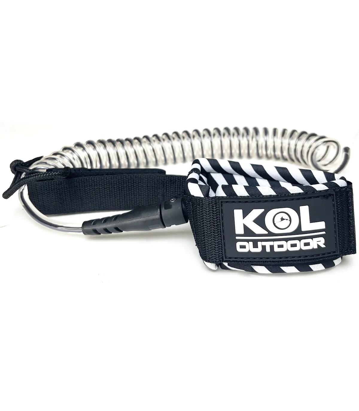 KOL OUTDOOR Leash o correa de seguridad para tablas de paddle surf. Negro