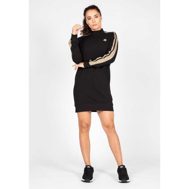 Isabella Sweatshirt Dress - Black