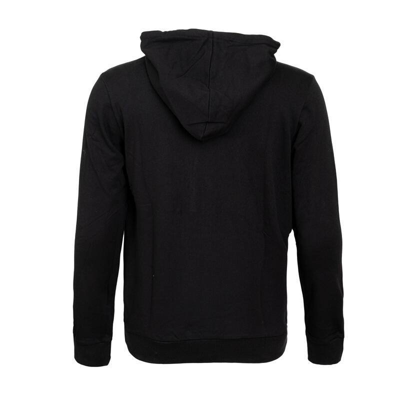 MEN BEDGE LOGO PULLOVER HOODIE - BLACK