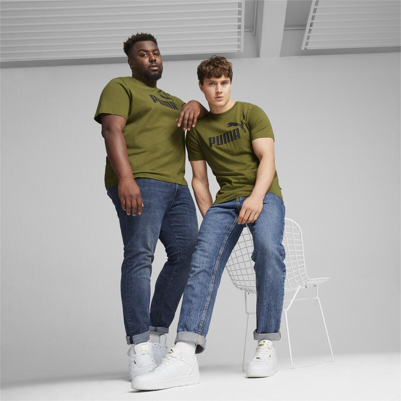 T-shirt con logo Essentials uomo PUMA Olive Green