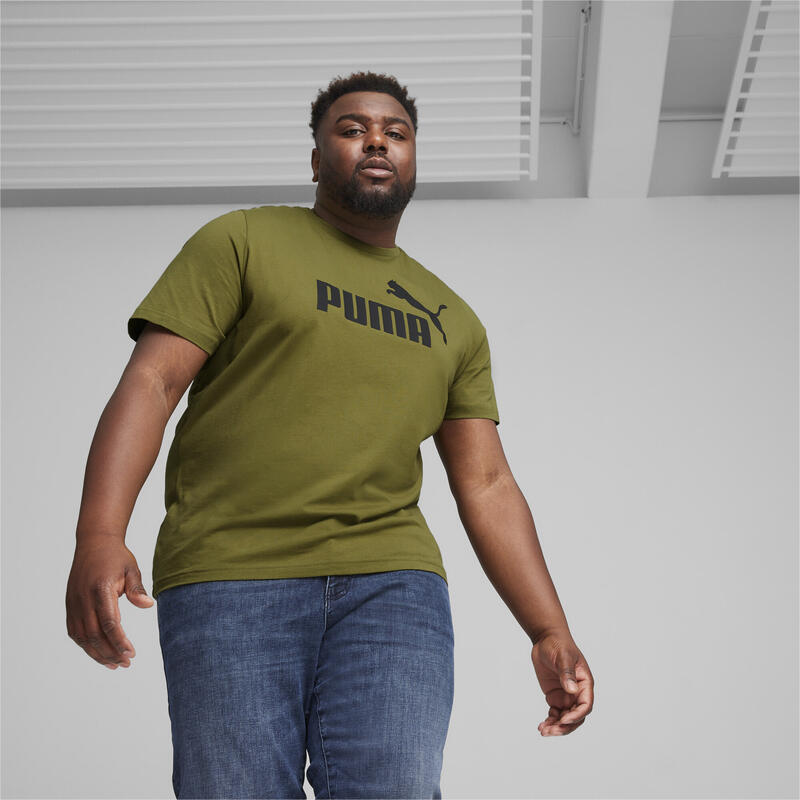 Camiseta Hombre Essentials Logo PUMA Olive Green