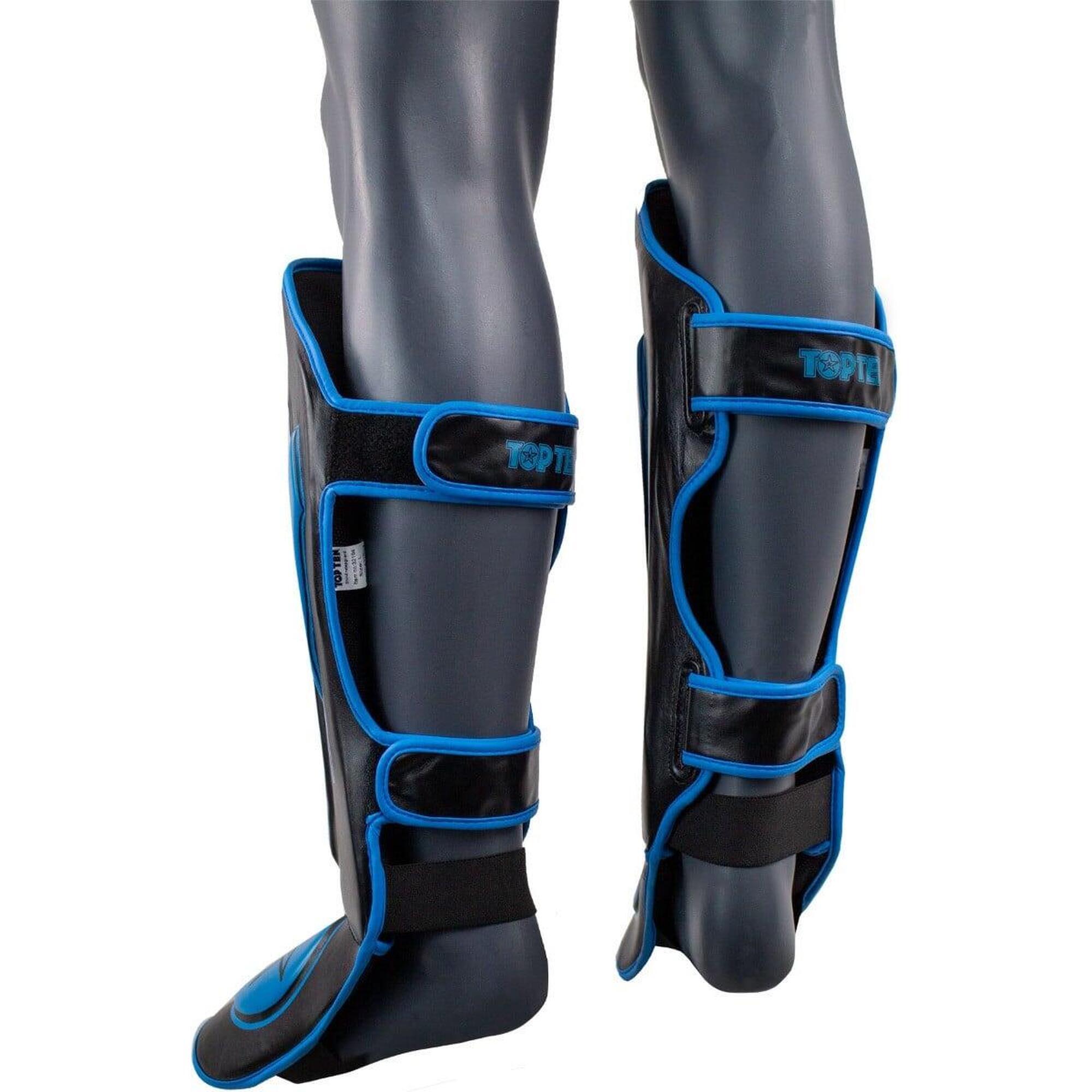 Shin- and Instep Guard „Star Light“ - size S, black-blue