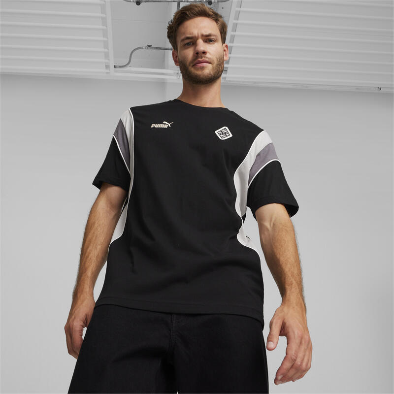 Borussia Mönchengladbach ftblArchive Fußball-T-Shirt Herren PUMA Black Ash Gray