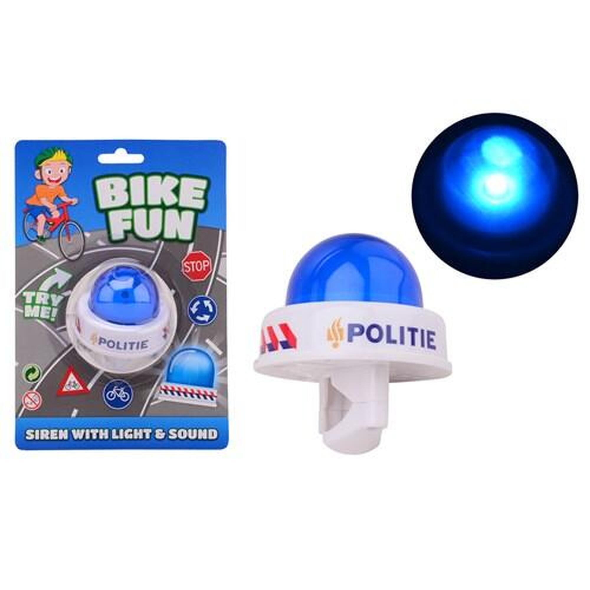 Johntoy - Sirène De Vélo Johntoy Avec Lumière Clignotante De Police - Klaxon - Blanc - Taille Unique - Decathlon