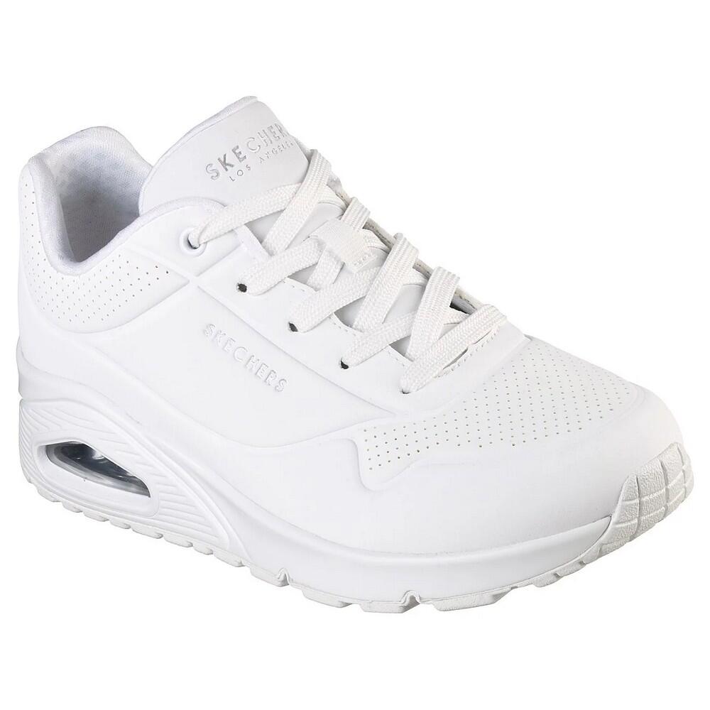 SKECHERS Womens/Ladies Uno Stand On Air Trainers (White)