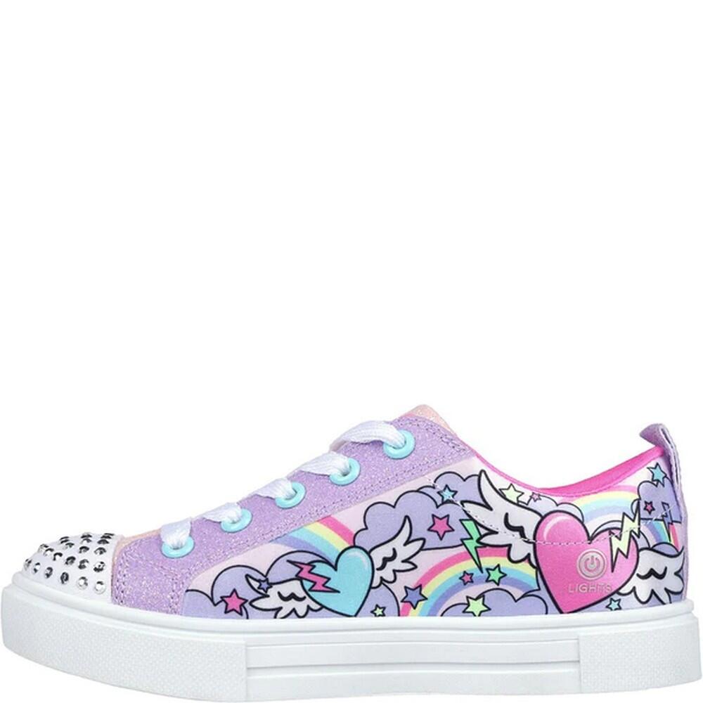 Girls Twinkle Toes Twinkle Sparks Trainers (Lavender) 2/5