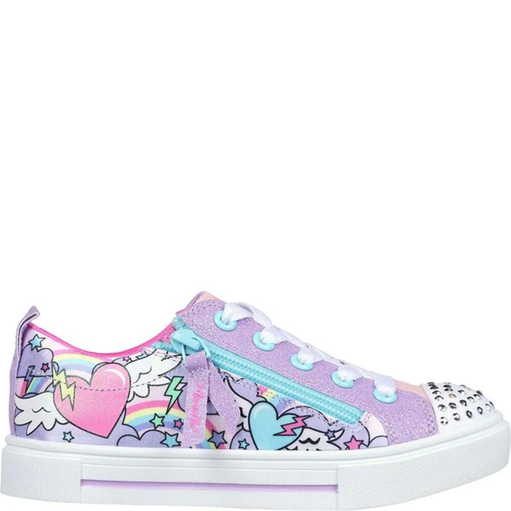 Girls Twinkle Toes Twinkle Sparks Trainers (Lavender) 3/5