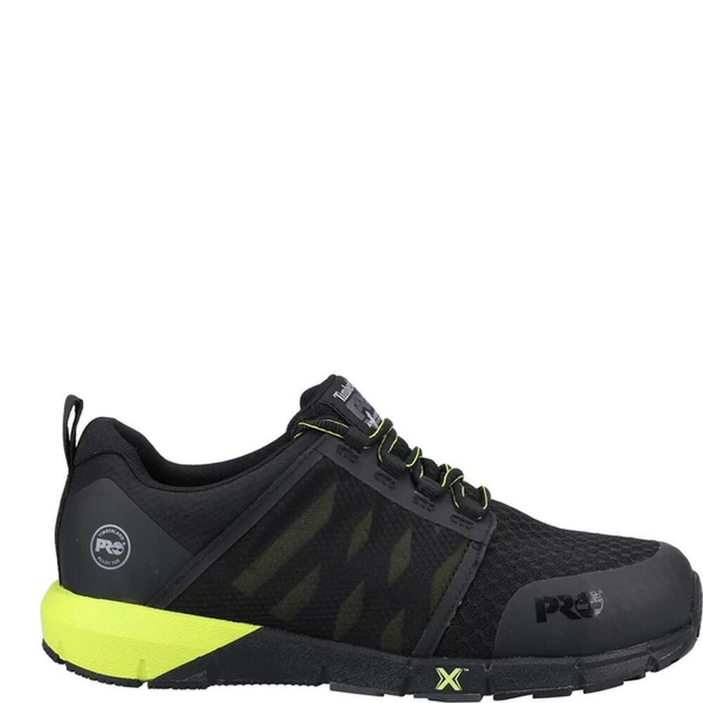 Mens Radius Work Trainers (Black/Hi Vis Yellow) 3/4