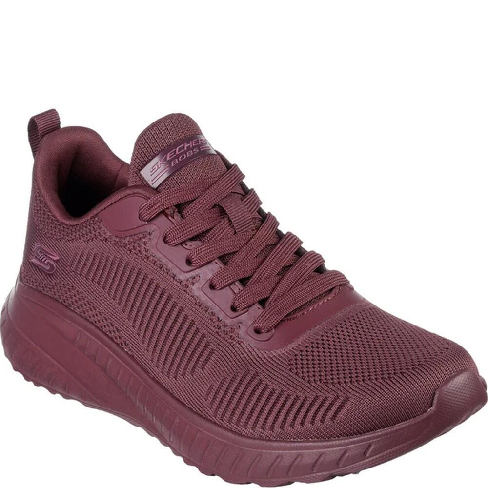 SKECHERS Womens/Ladies Bob Squad Chaos Face Off Trainers (Plum)