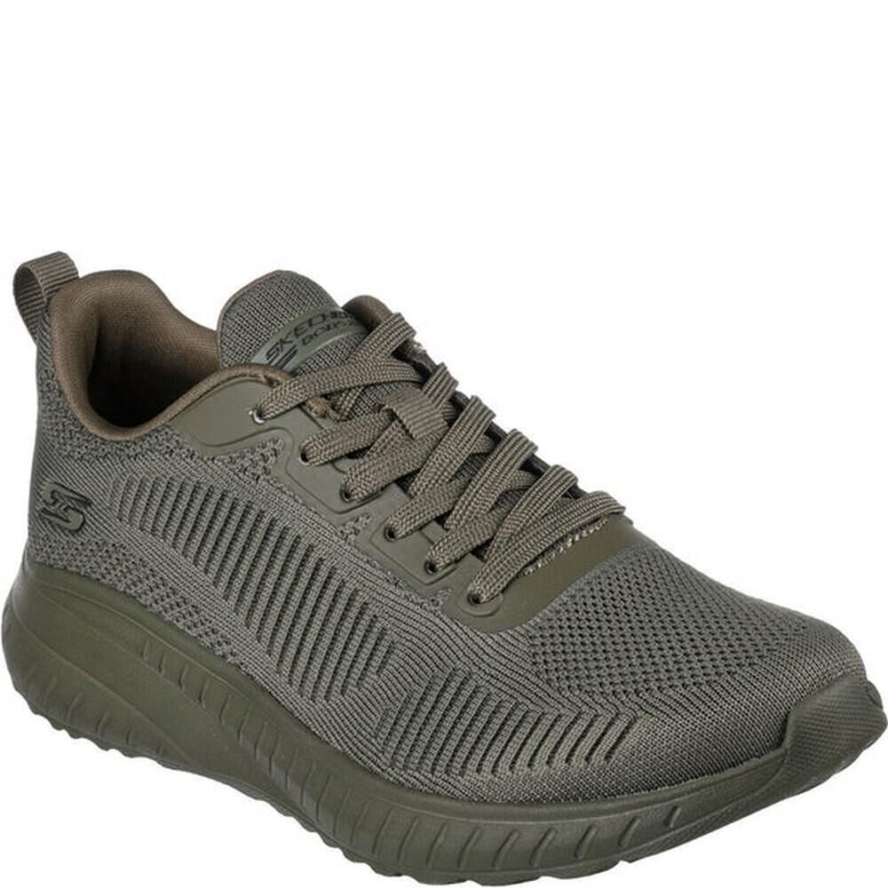 SKECHERS Womens/Ladies Bob Squad Chaos Face Off Trainers (Olive)