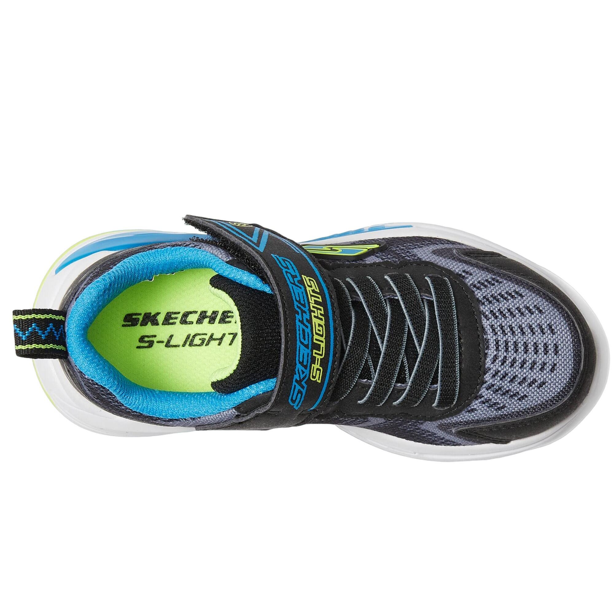 Boys S Lights TriNamics Trainers (Black/Yellow/Blue) 4/5