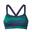 ZTY210 Non Wire Medium Sport Bra - Green with Blend Pattern