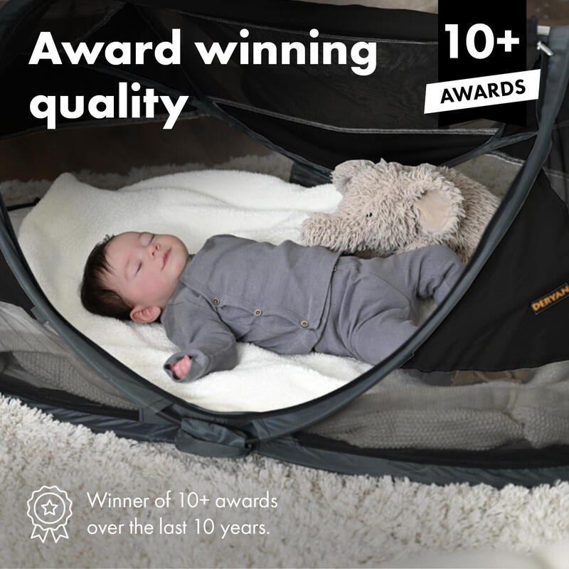 Baby Luxe Campingbedje - Inclusief zelfopblaasbare matras - Zwart