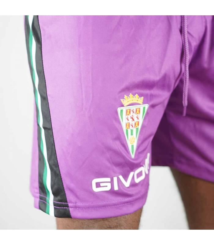 Calções roxos do Córdoba CF Givova. 3/4
