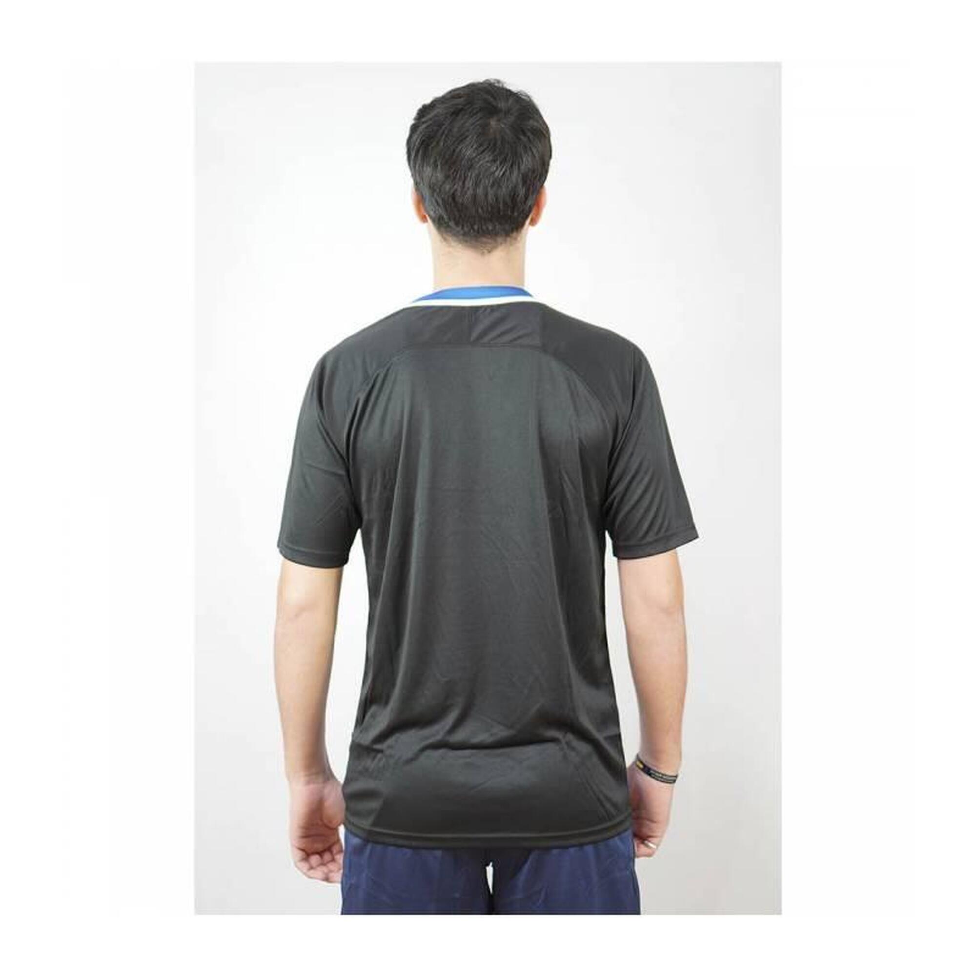 Camiseta de Fútbol Givova Stripe Negro/Royal Poliéster