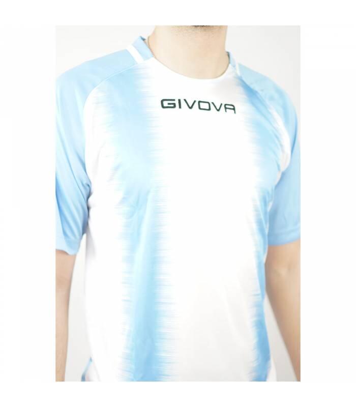 T-shirt uomo givova celeste/bianco 2/3