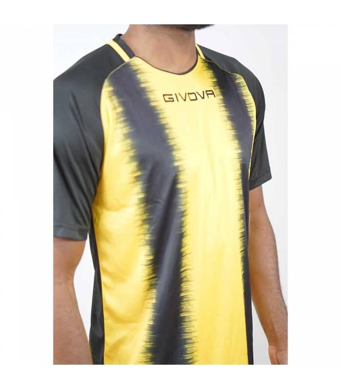 T-shirt uomo givova giallo/nero 2/3