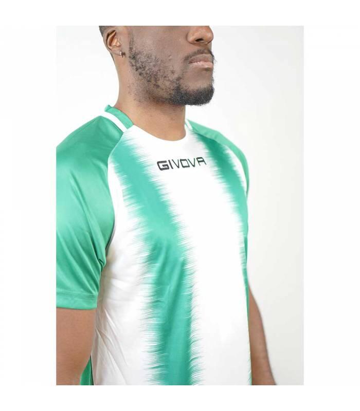 T-shirt uomo givova verde/bianco 2/3