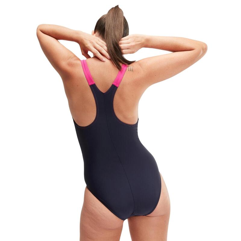 Speedo Womens Hyperboom Splice Racerback True Navy / Electric Pink