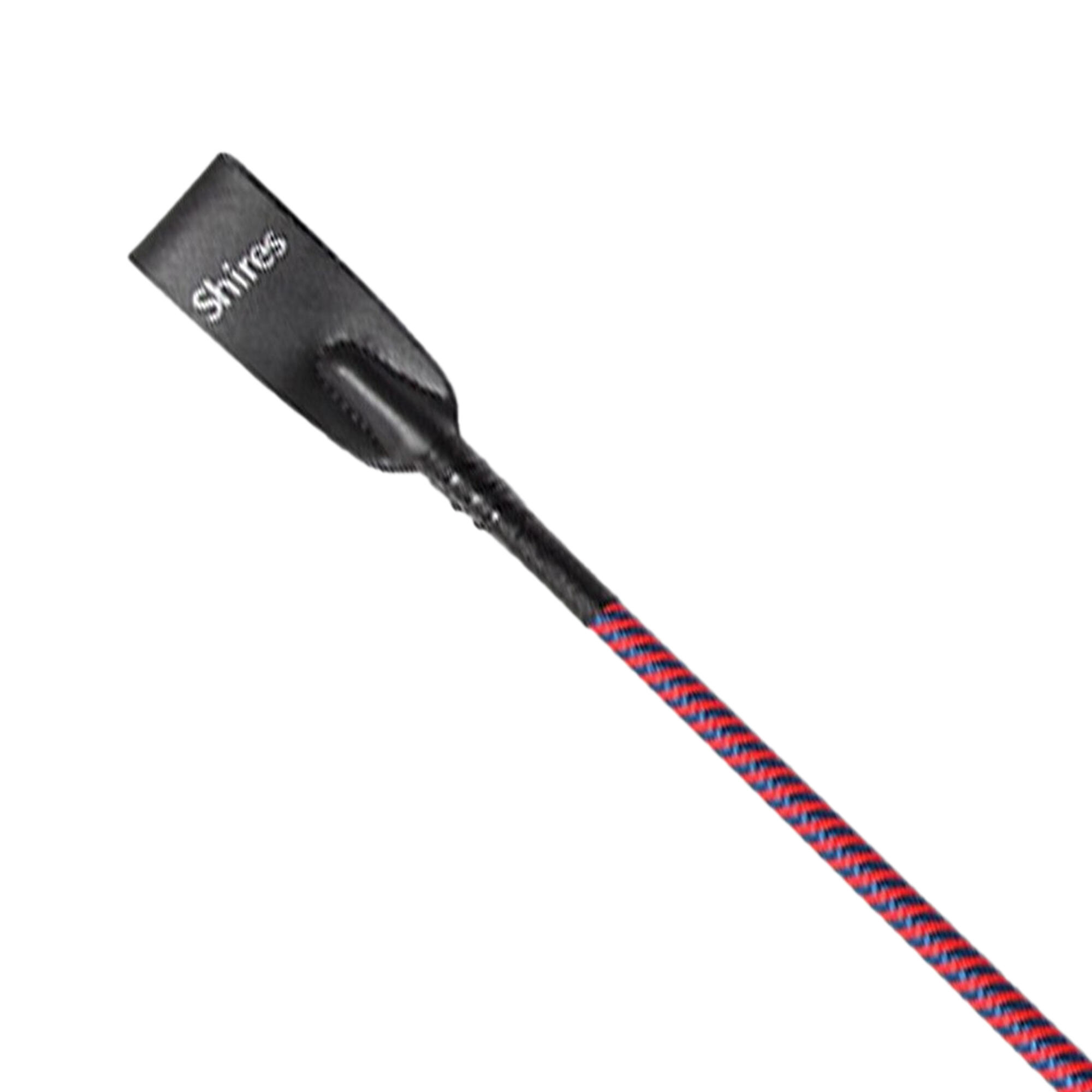 Threaded Leather Horse Riding Whip (Navy/Red) 2/3