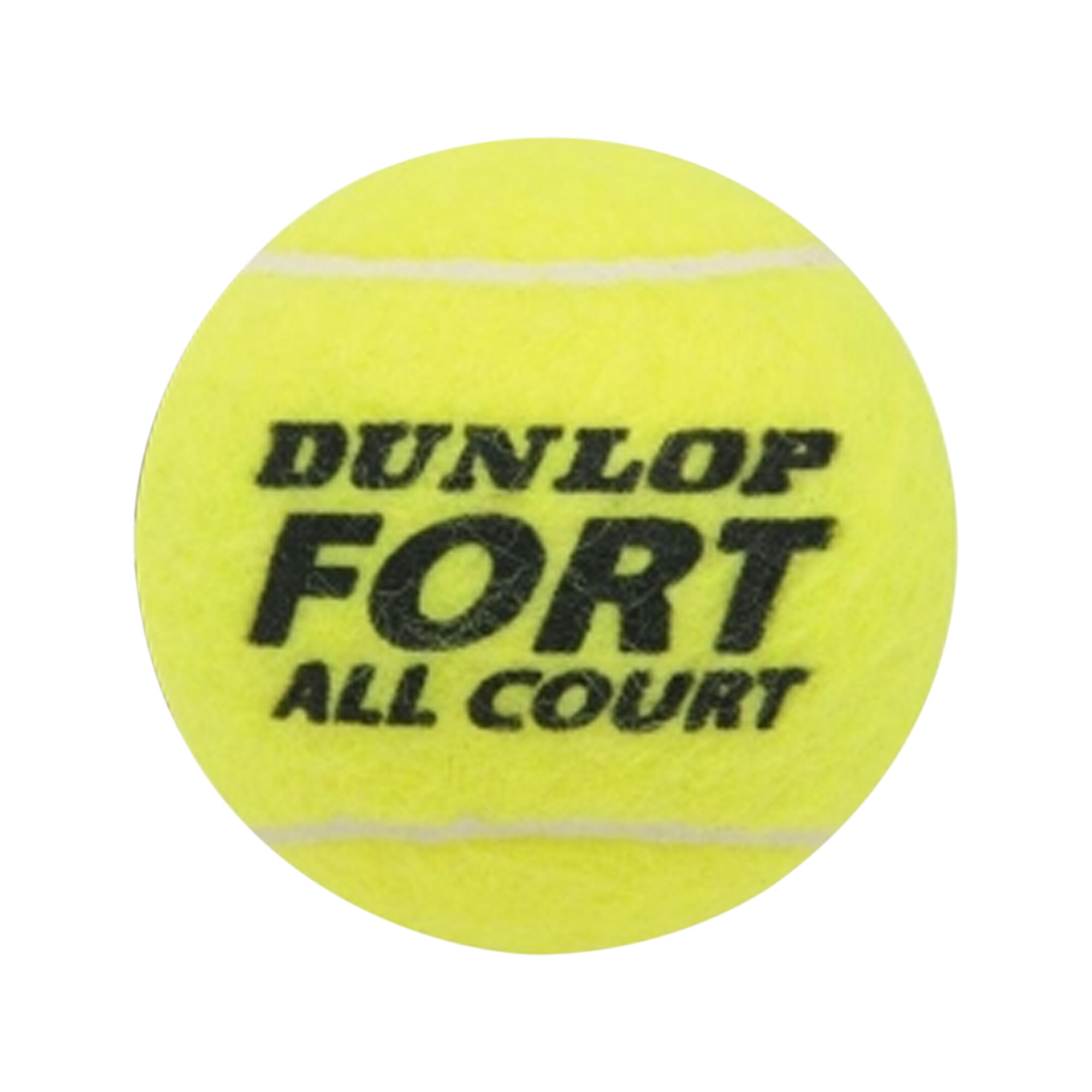 DUNLOP Fort All Court Tennis Balls (Pack Of 4) (Yellow)