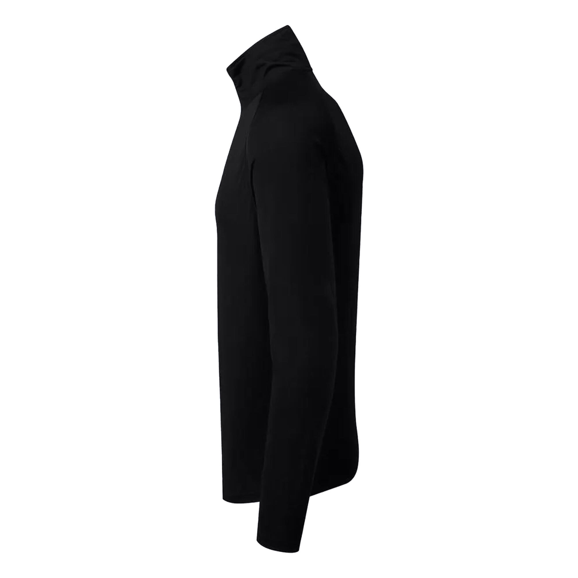 Womens/Ladies Long Sleeve Performance Quarter Zip Top (Black/Red) 3/4
