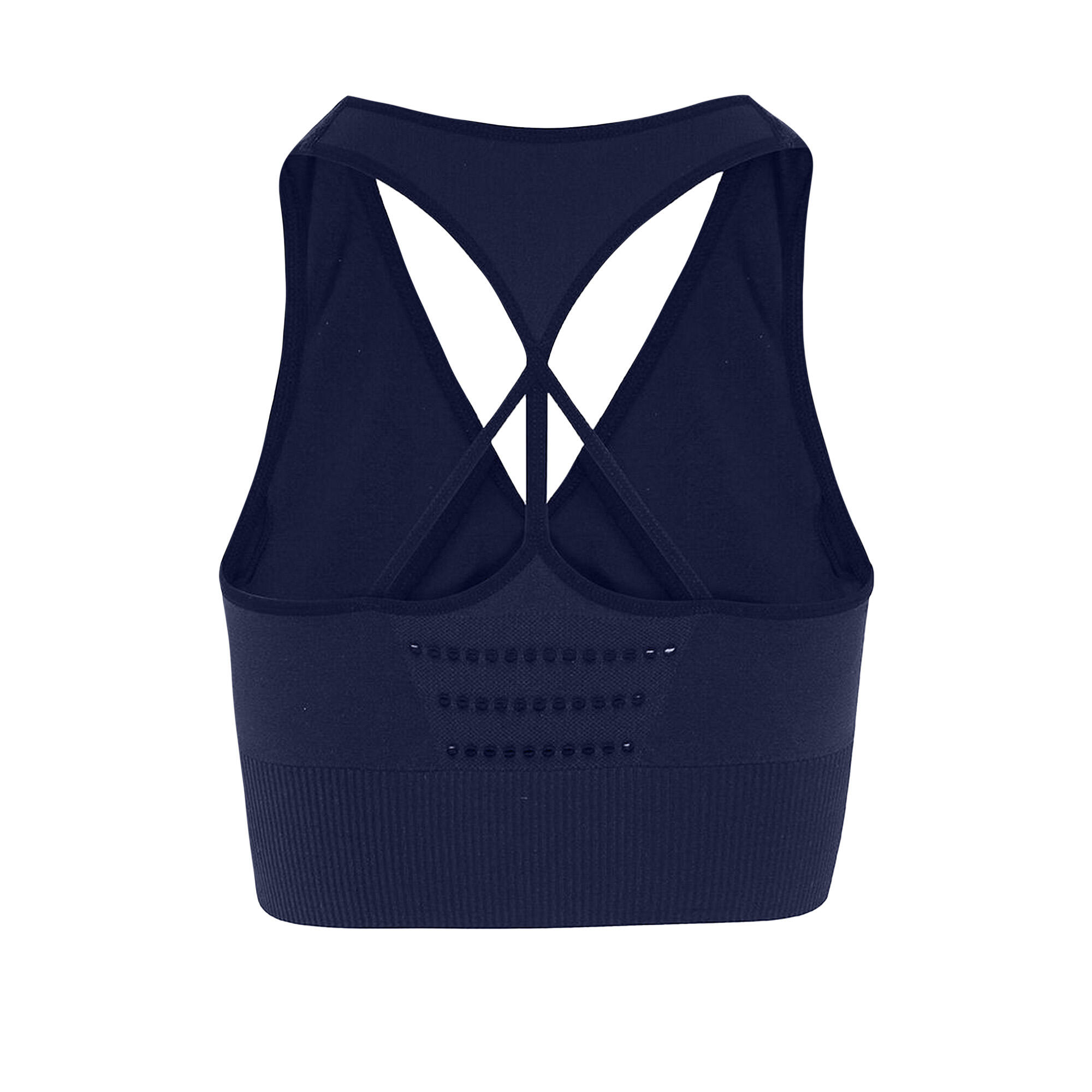 Womens/Ladies Seamless 3D Fit Multi Sport Reveal Sports Bra (Navy) 2/3