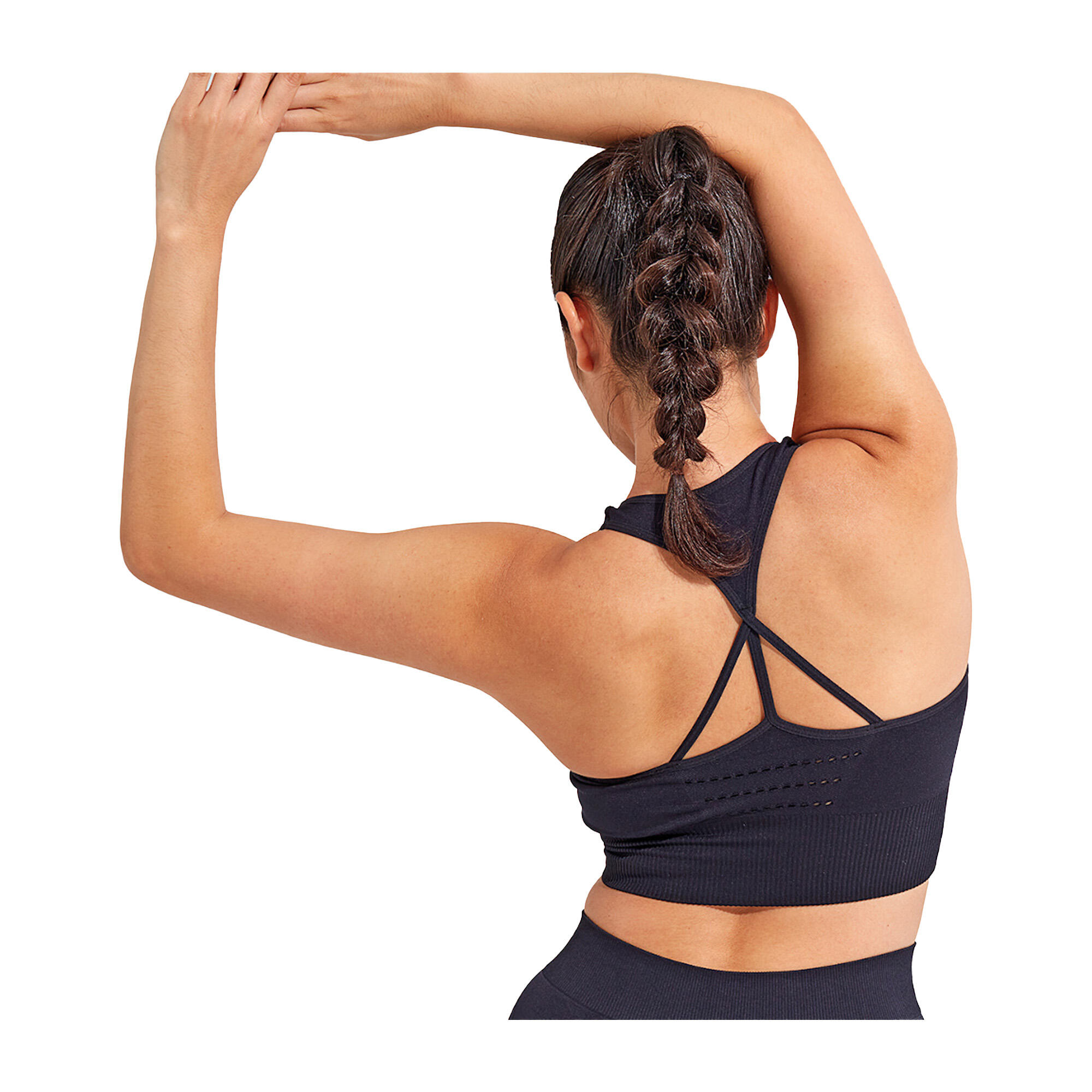 Womens/Ladies Seamless 3D Fit Multi Sport Reveal Sports Bra (Navy) 3/3
