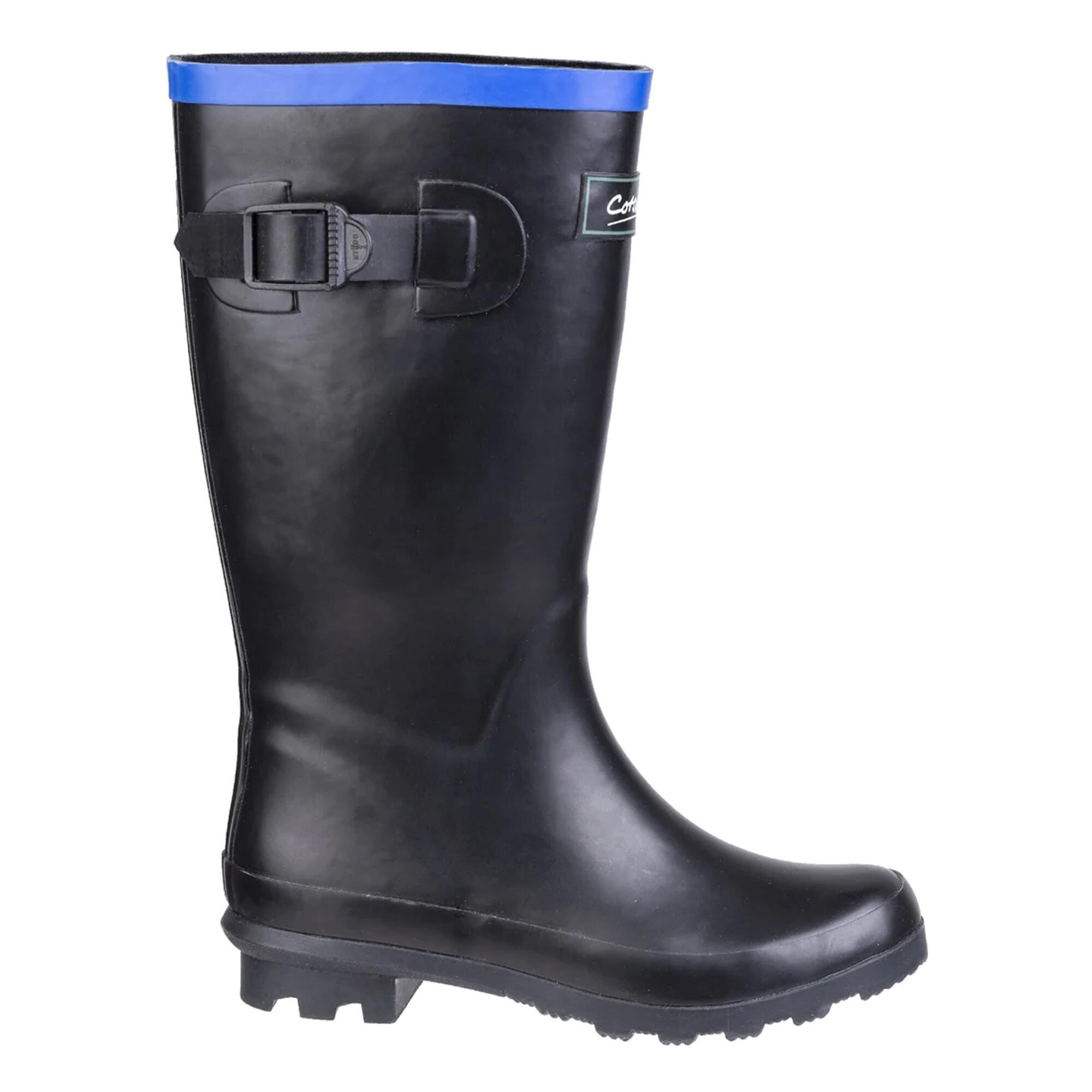 Fairweather Junior Wellington Boot (Black/Blue) 3/5