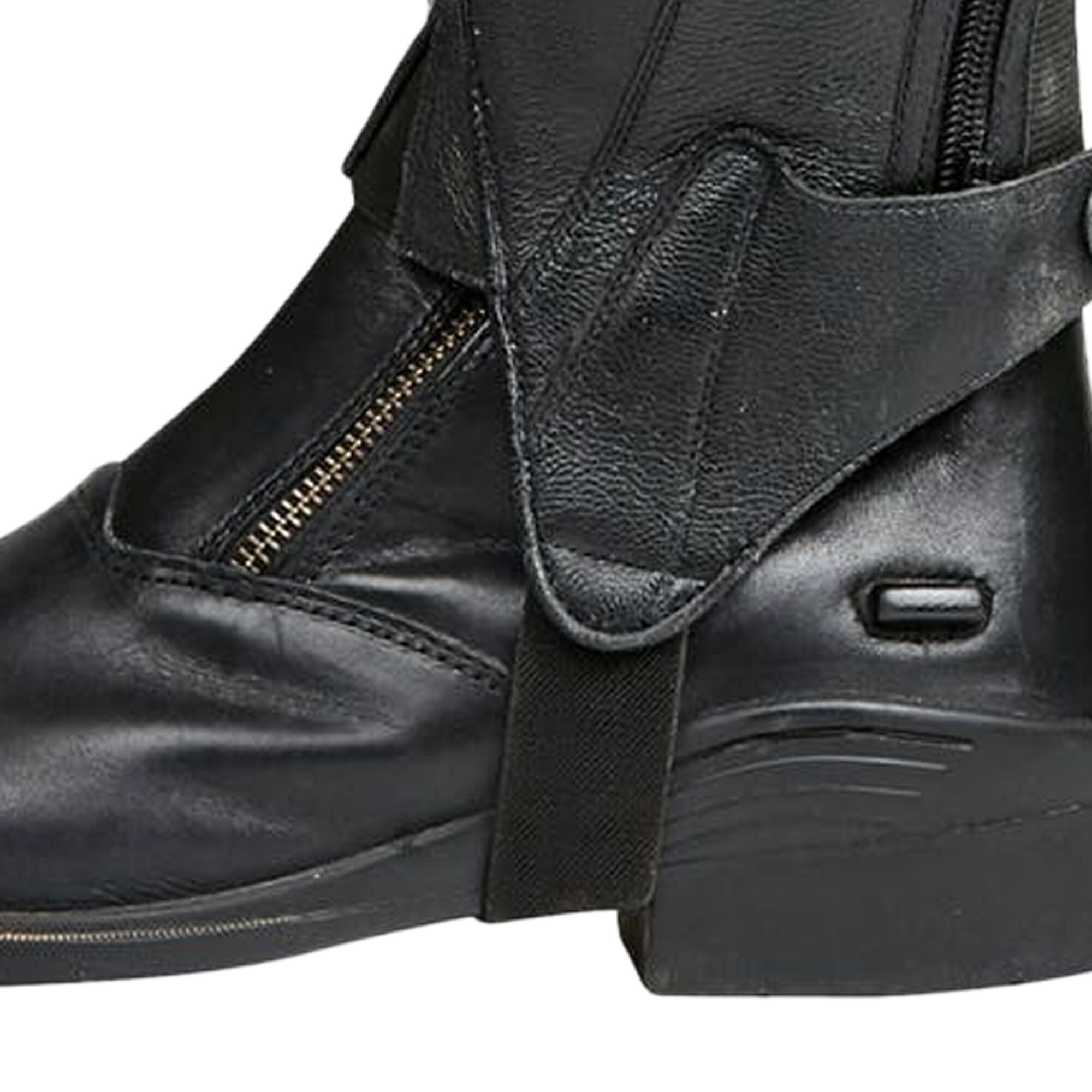 Unisex Adult Opulent Leather Half Chaps (Black) 2/3