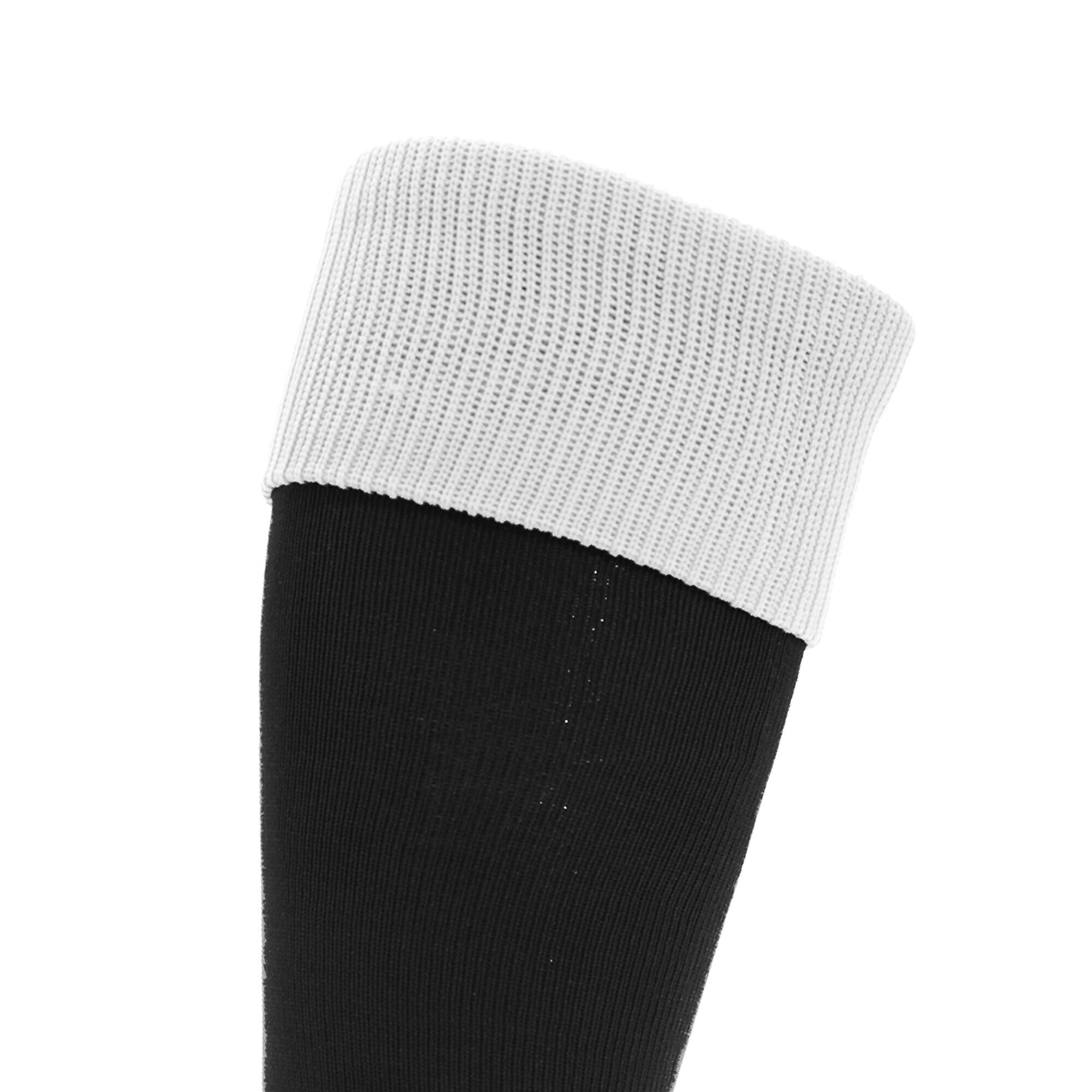 Mens Playing Cap Rugby Sport Socks (Black/White) 2/3