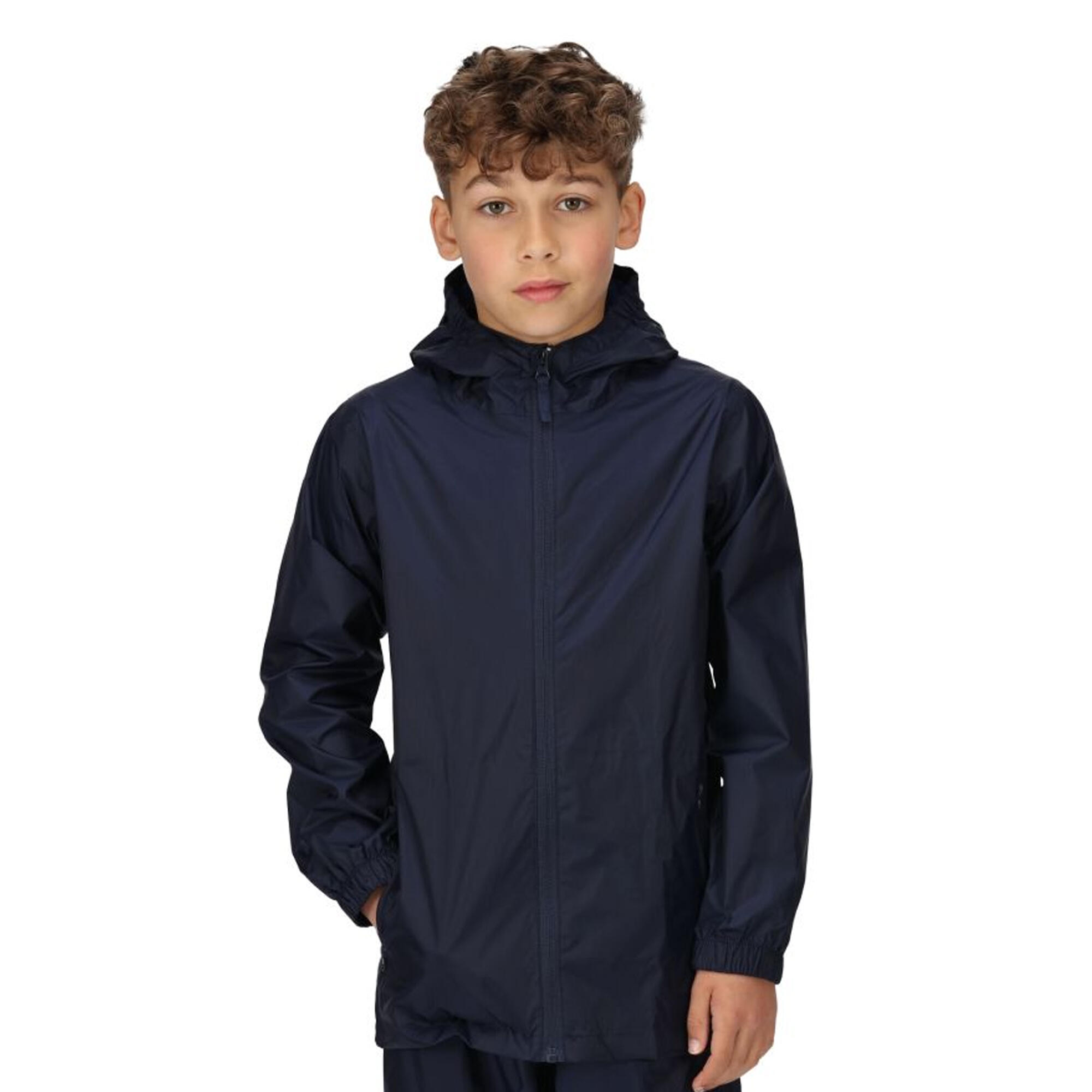 Childrens/Kids Packaway Raincoat (Navy) REGATTA | Decathlon