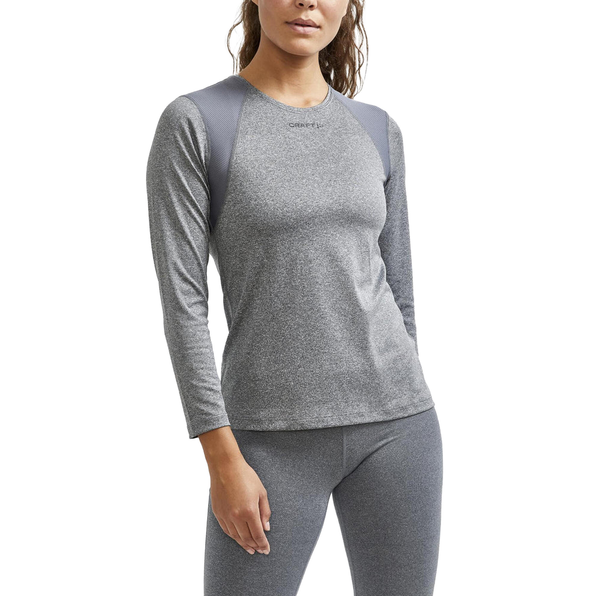 Womens/Ladies ADV Essence LongSleeved TShirt (Dark Grey Melange) 2/3
