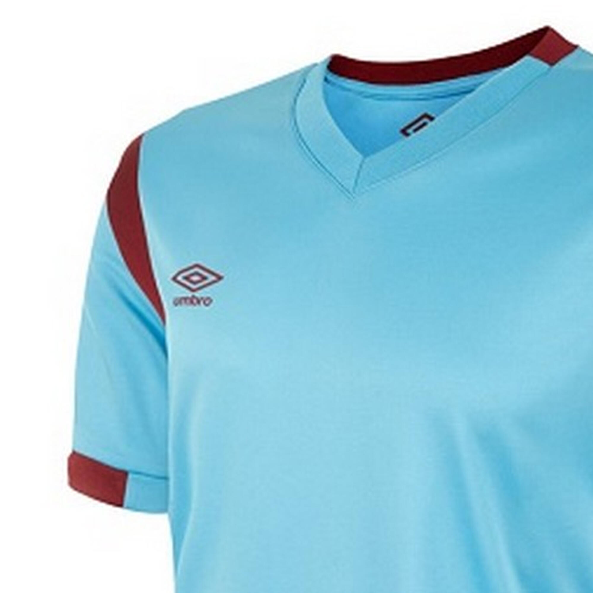 Childrens/Kids Spartan ShortSleeved Jersey (Sky Blue/New Claret) 3/3