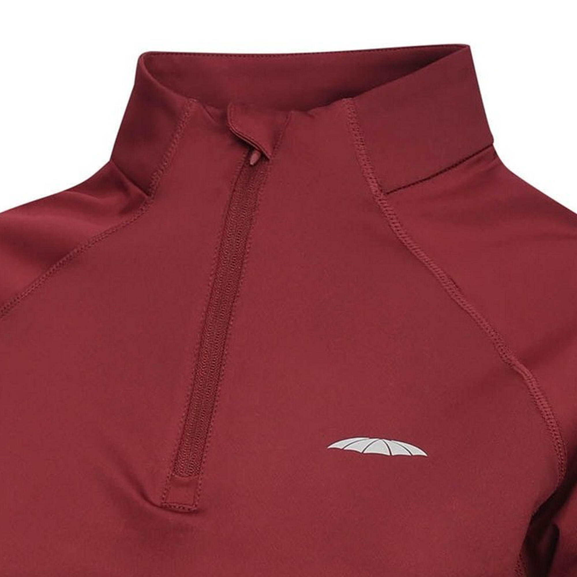 Womens/Ladies Prime LongSleeved Base Layer Top (Maroon) 3/3