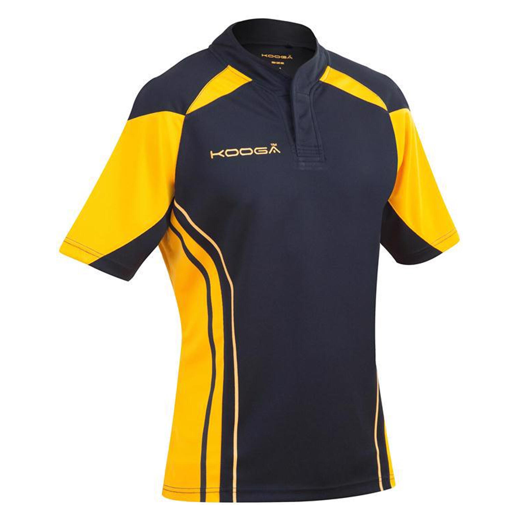 Boys Junior Stadium Match Rugby Shirt (Black/Gold) KOOGA | Decathlon