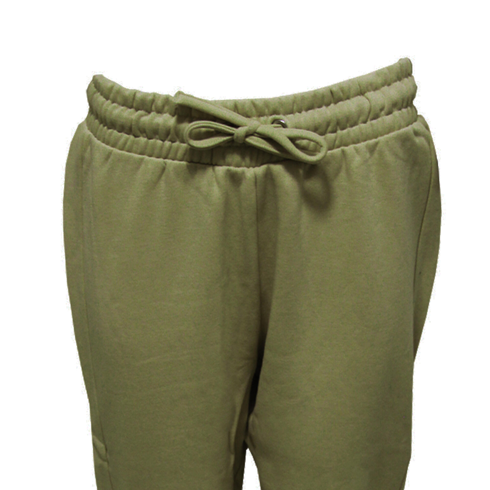 Womens/Ladies Fitted Joggers (Olive) 3/4