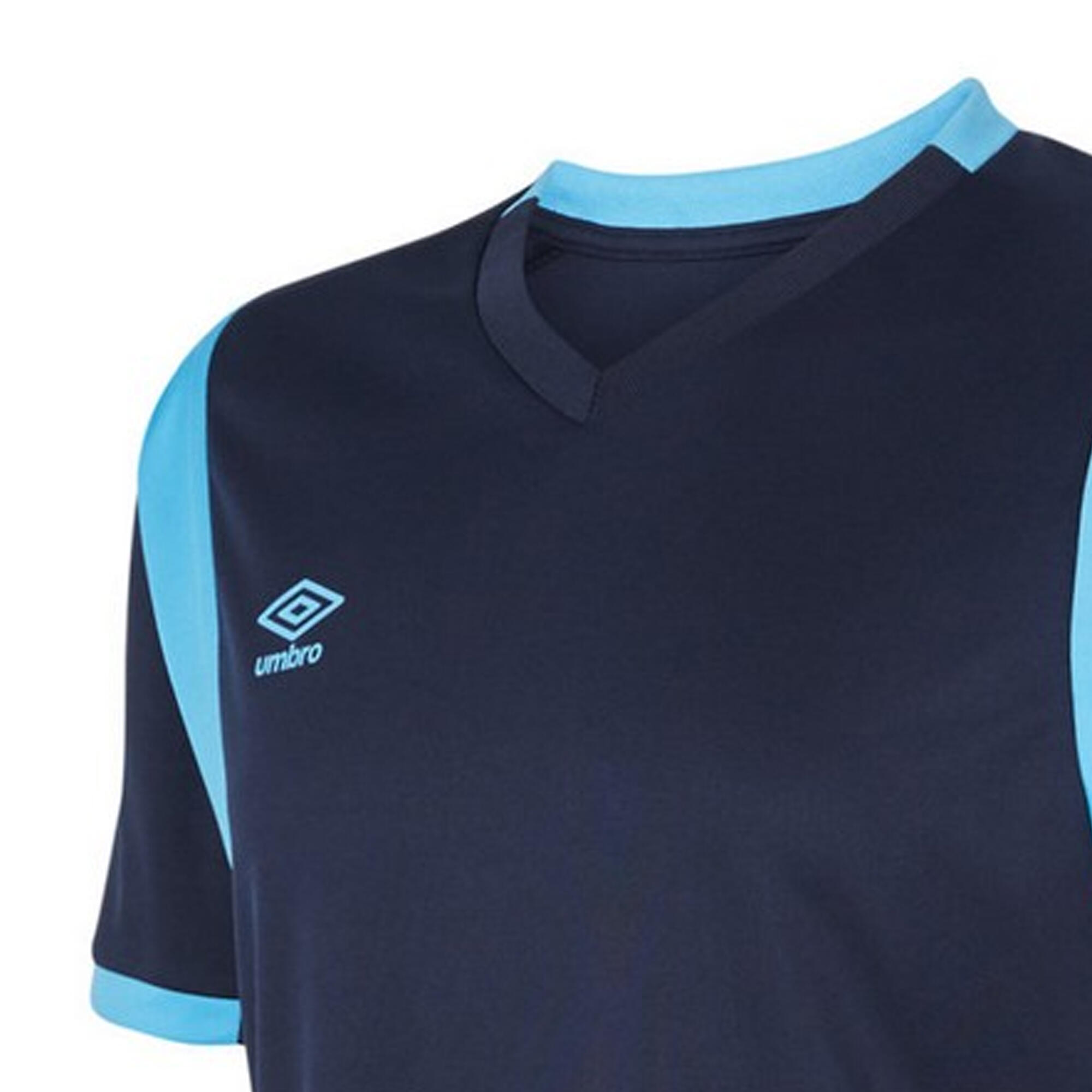 Childrens/Kids Spartan ShortSleeved Jersey (Dark Navy/Sky Blue) 3/3