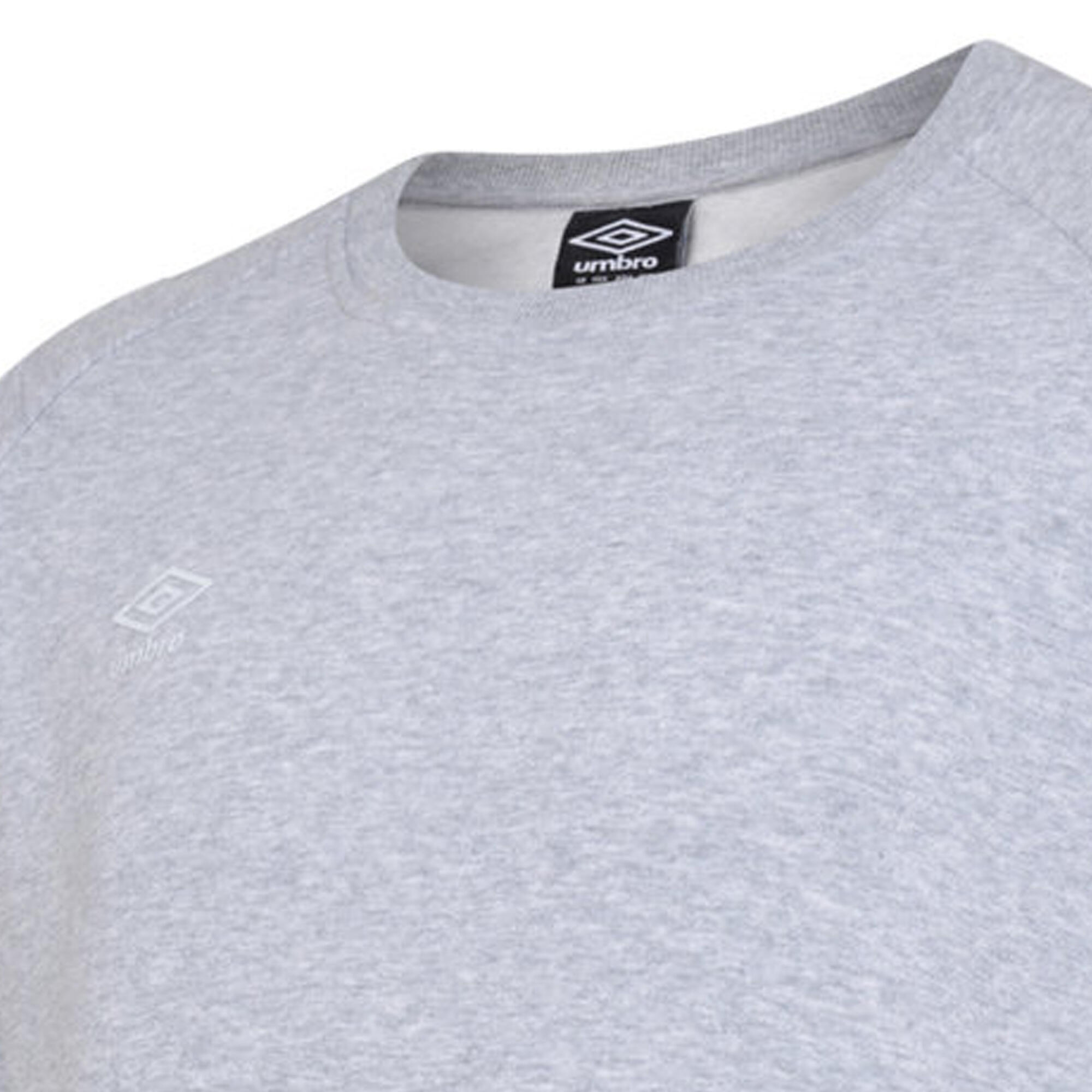 Childrens/Kids Club Leisure Sweatshirt (Grey Marl/White) 3/3
