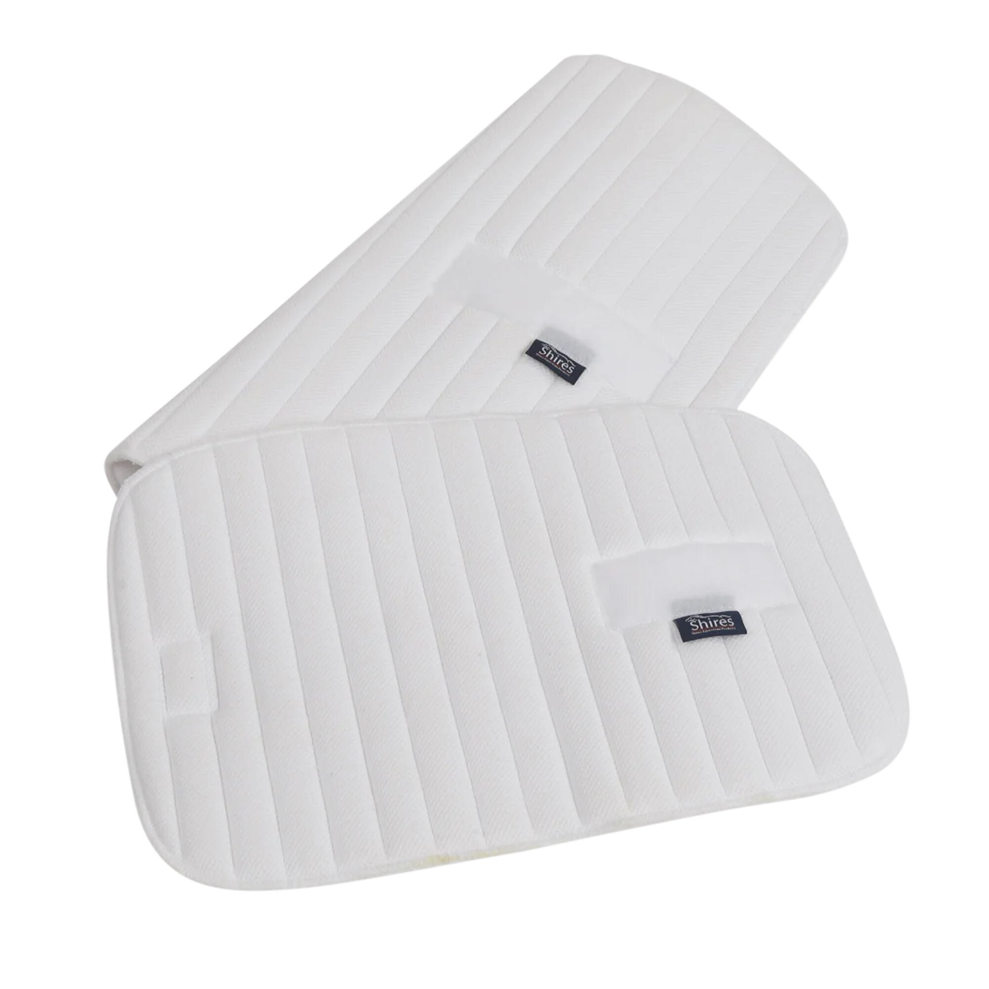 Quilted Horse Bandage Pads (Pack of 4) (White) SHIRES Decathlon