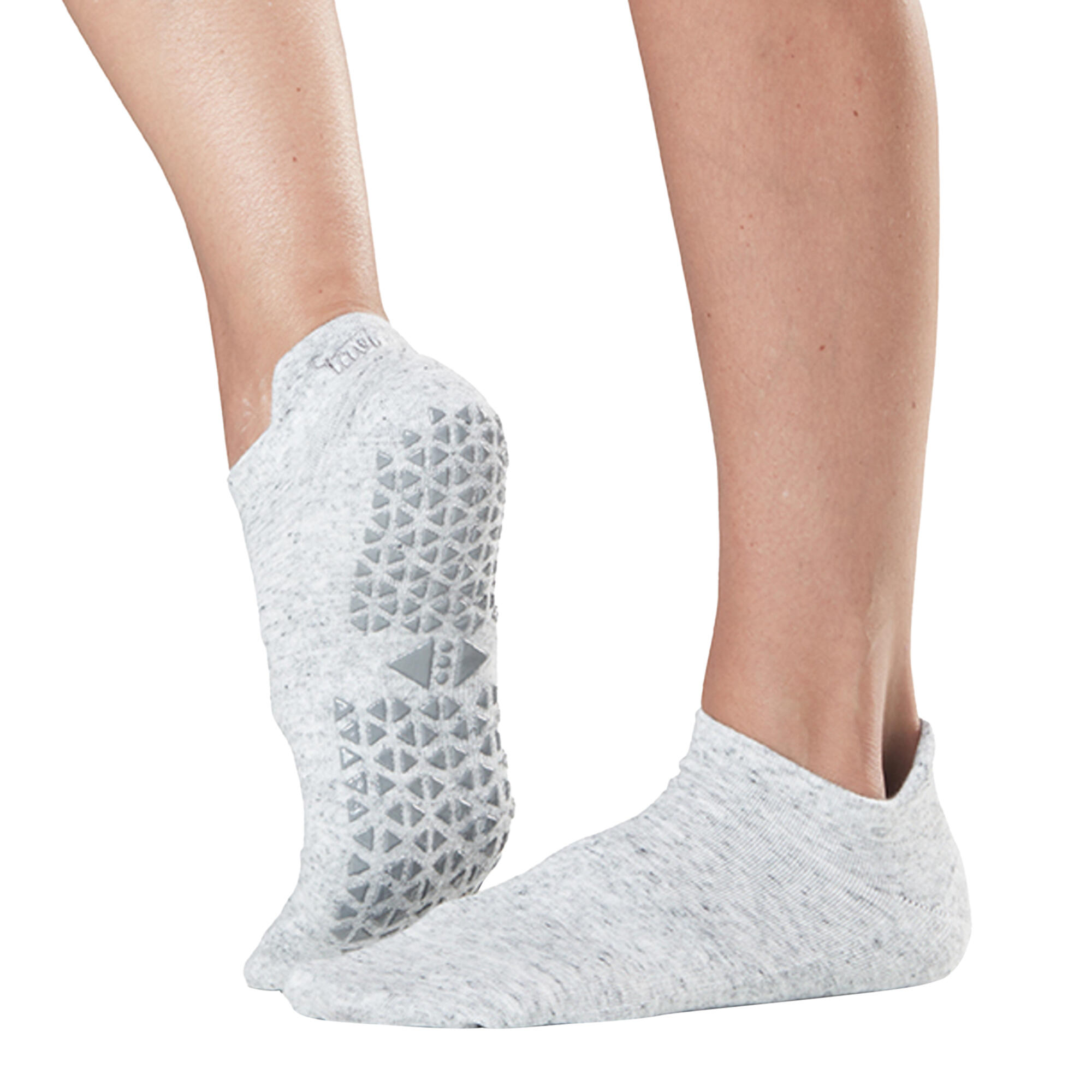 Womens/Ladies Savvy Heather Gripped Socks (Grey) 3/3