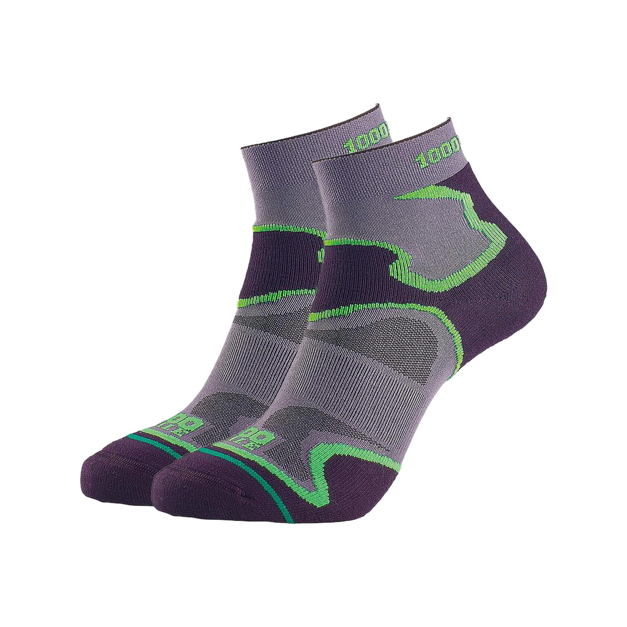 Womens/Ladies Fusion Socks (Grey/Black/Green) 2/3